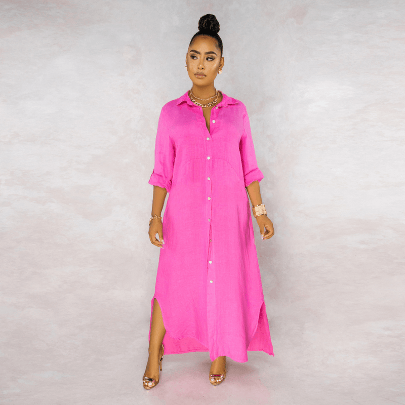 Vestido Longo de Linho Amour