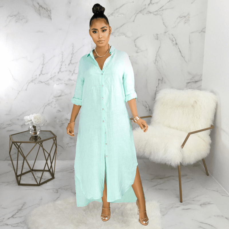 Vestido Longo de Linho Amour