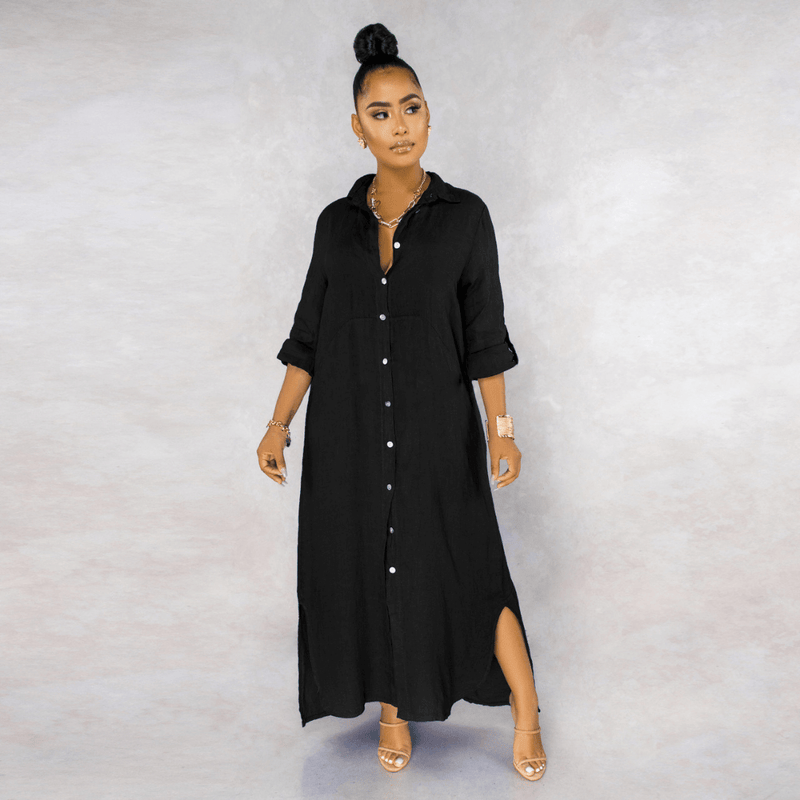 Vestido Longo de Linho Amour