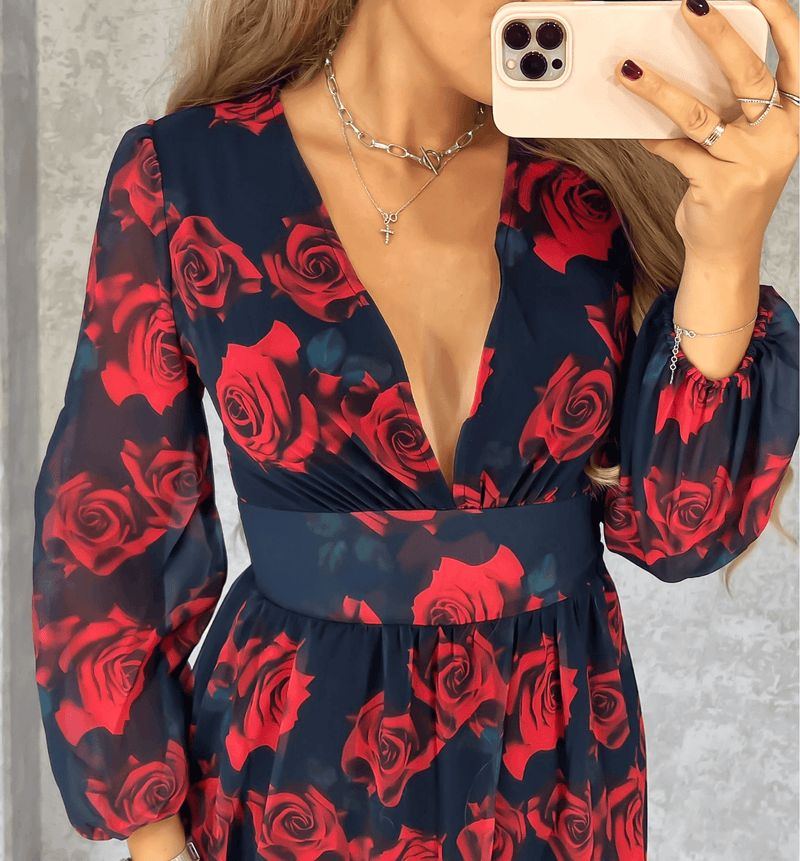Vestido Longo de Chiffon Pétale