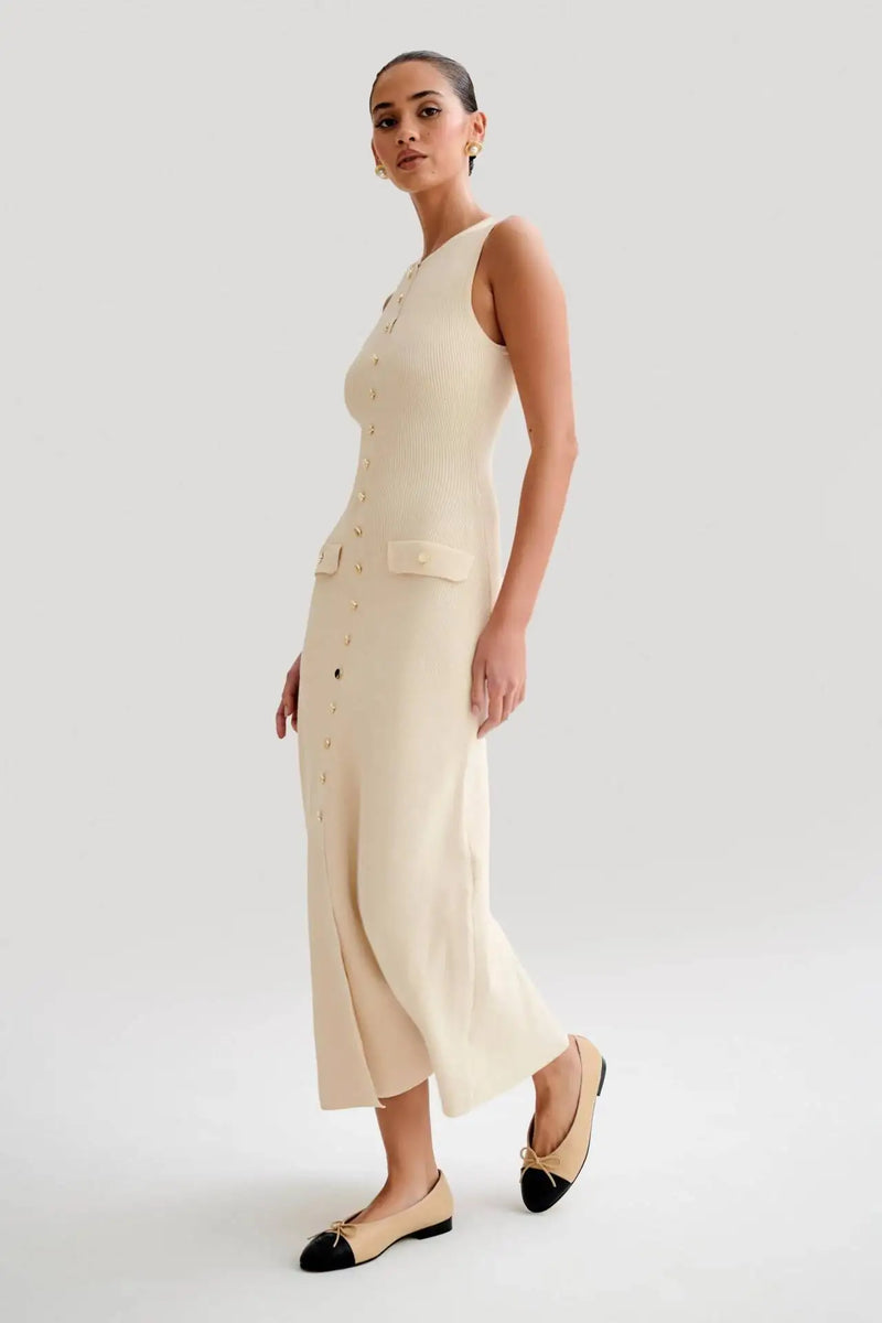 Vestido Midi de Malha Cenelia