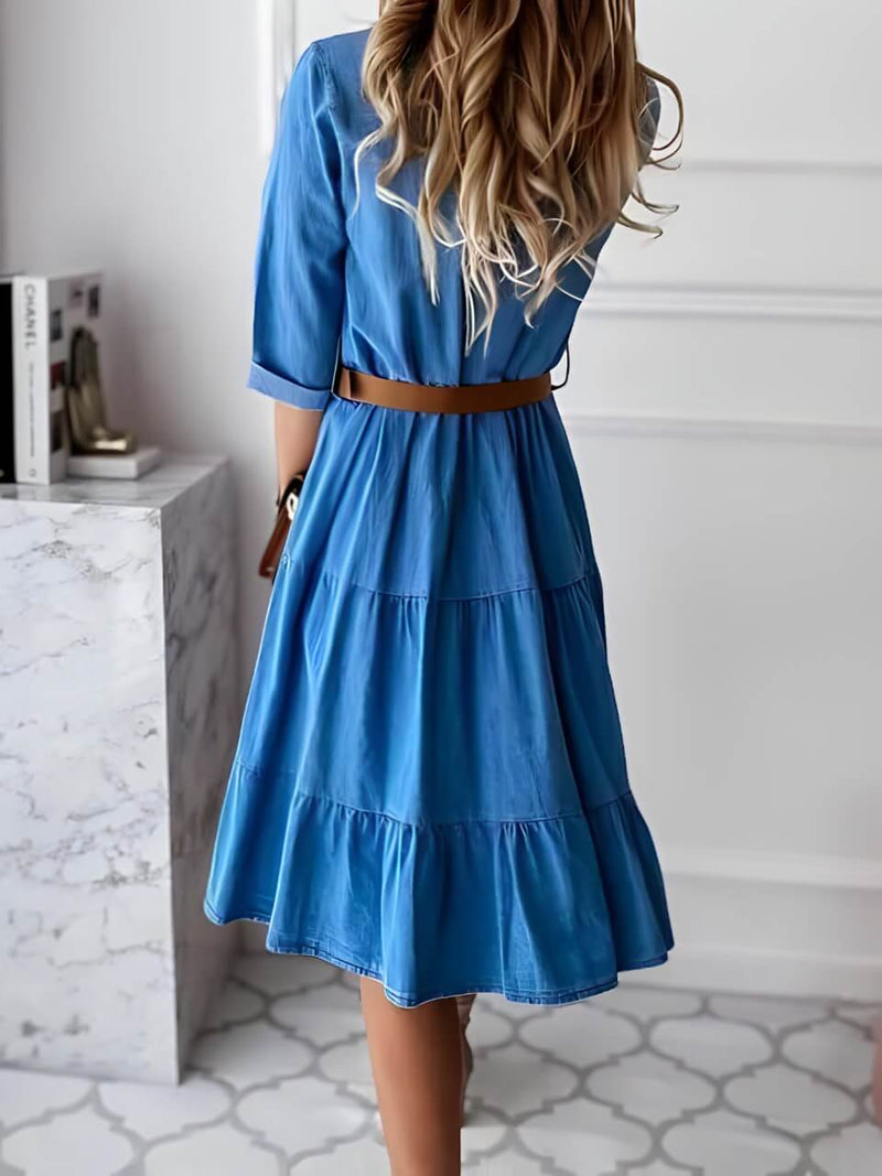 Vestido Mídi com Abotoamento Paragon