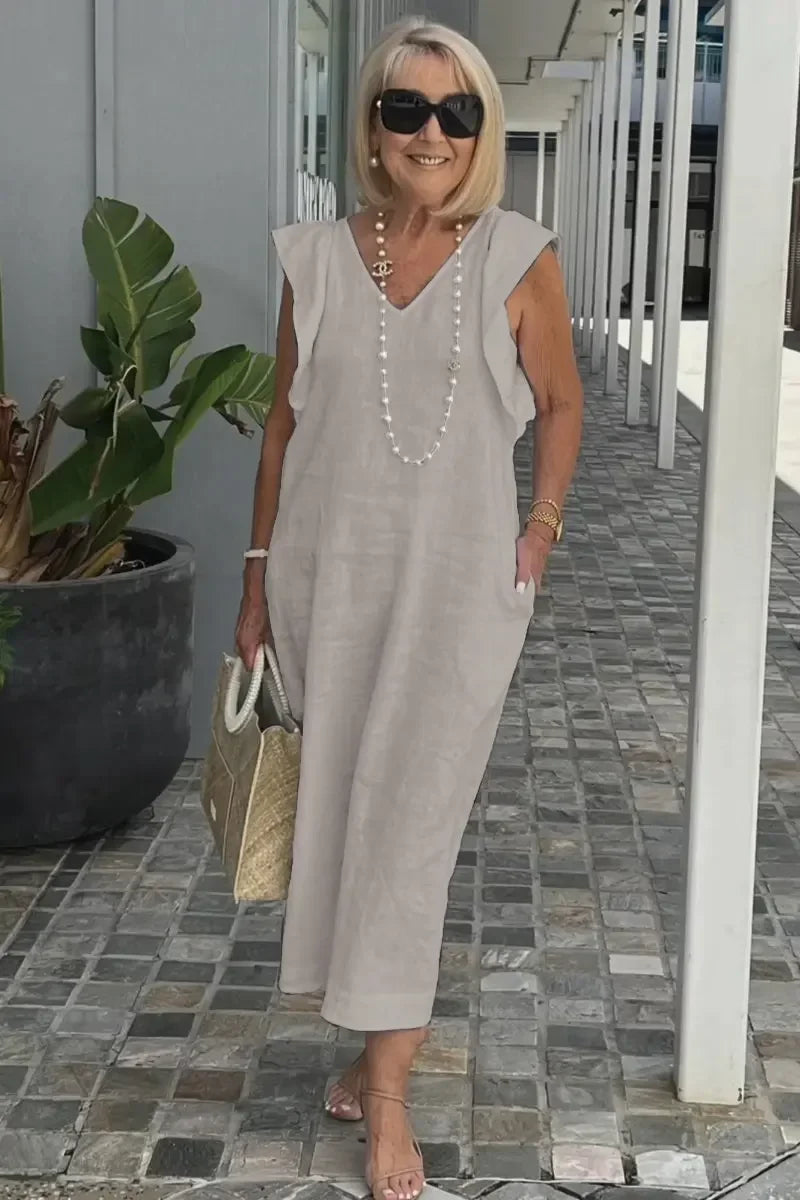 Vestido Midi de Linho Zorane