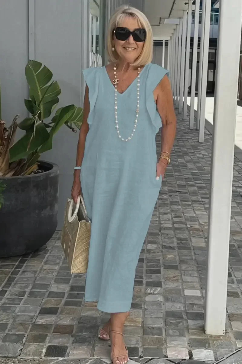 Vestido Midi de Linho Zorane