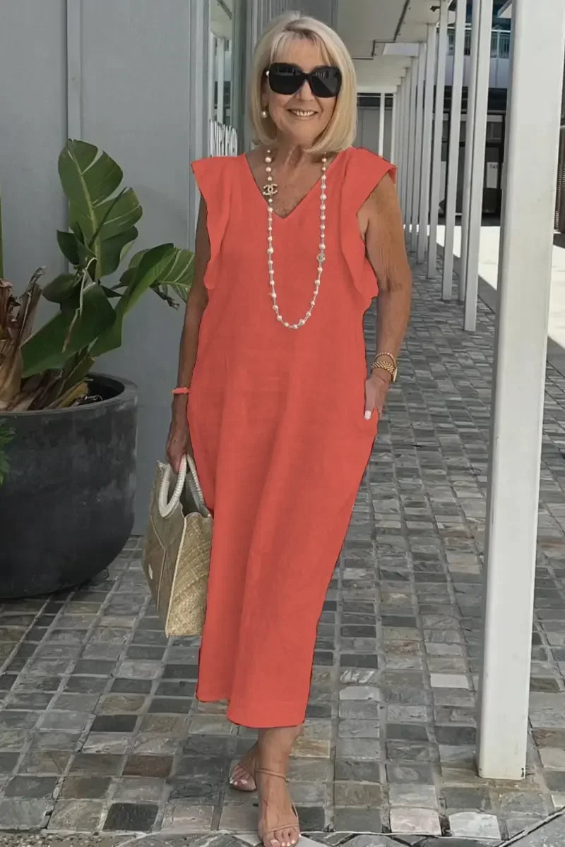 Vestido Midi de Linho Zorane