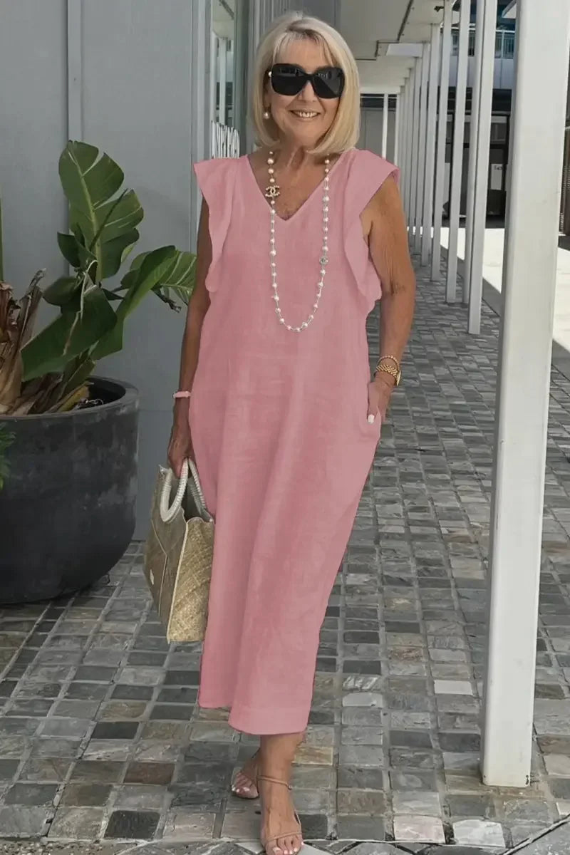 Vestido Midi de Linho Zorane