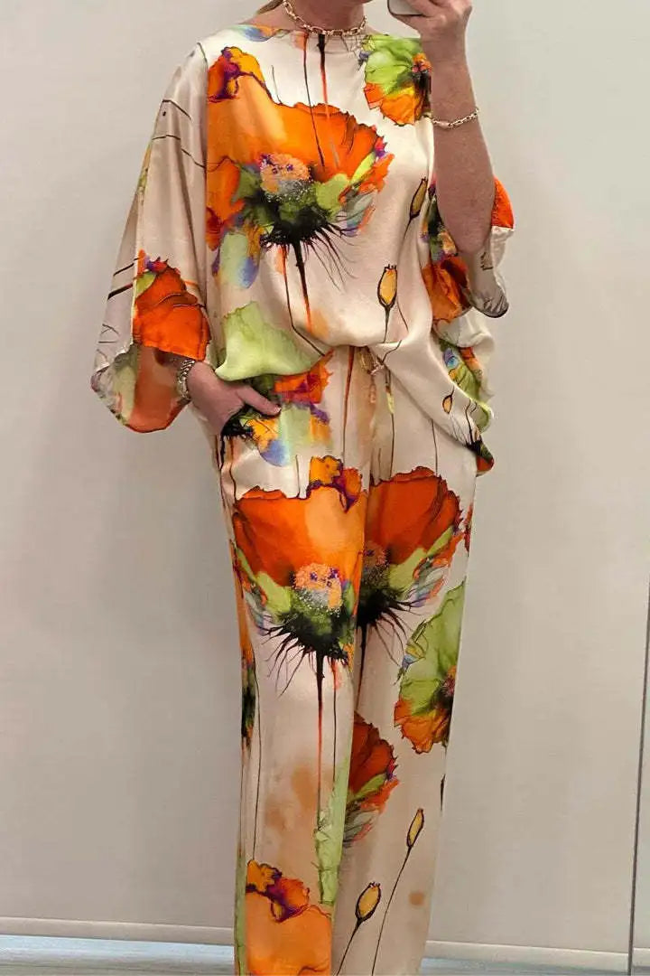 Conjunto Feminino de Cetim Paelina