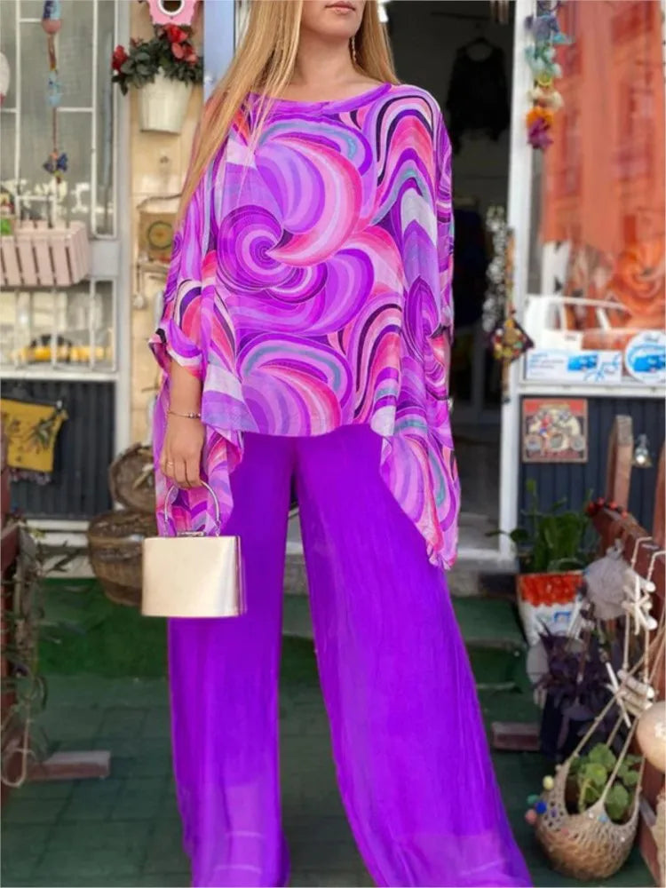 Conjunto Feminino de Chiffon Laurent