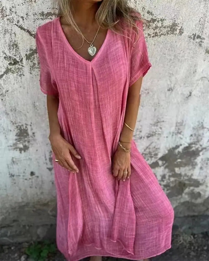 Vestido Midi de Linho Felora