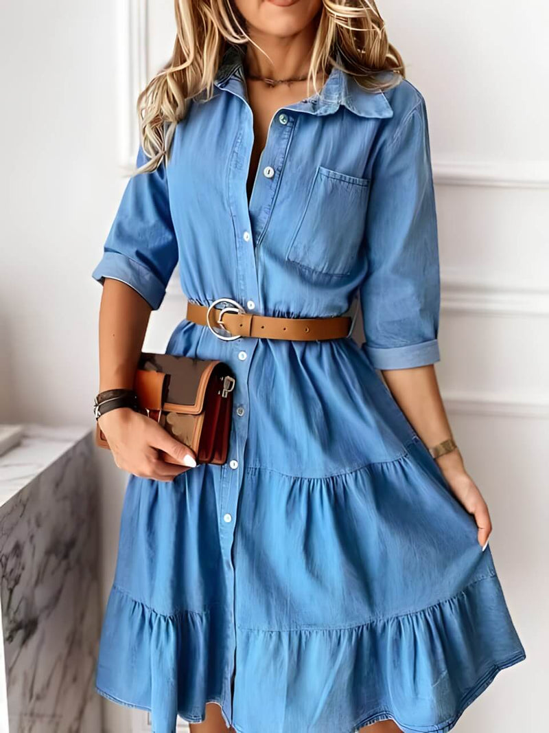 Vestido Mídi com Abotoamento Paragon