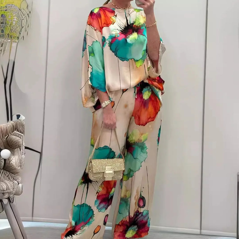 Conjunto Feminino de Cetim Paelina