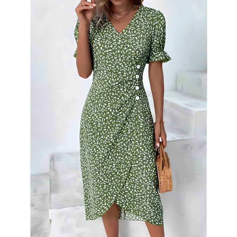 Vestido Mídi Transpassado Allegra