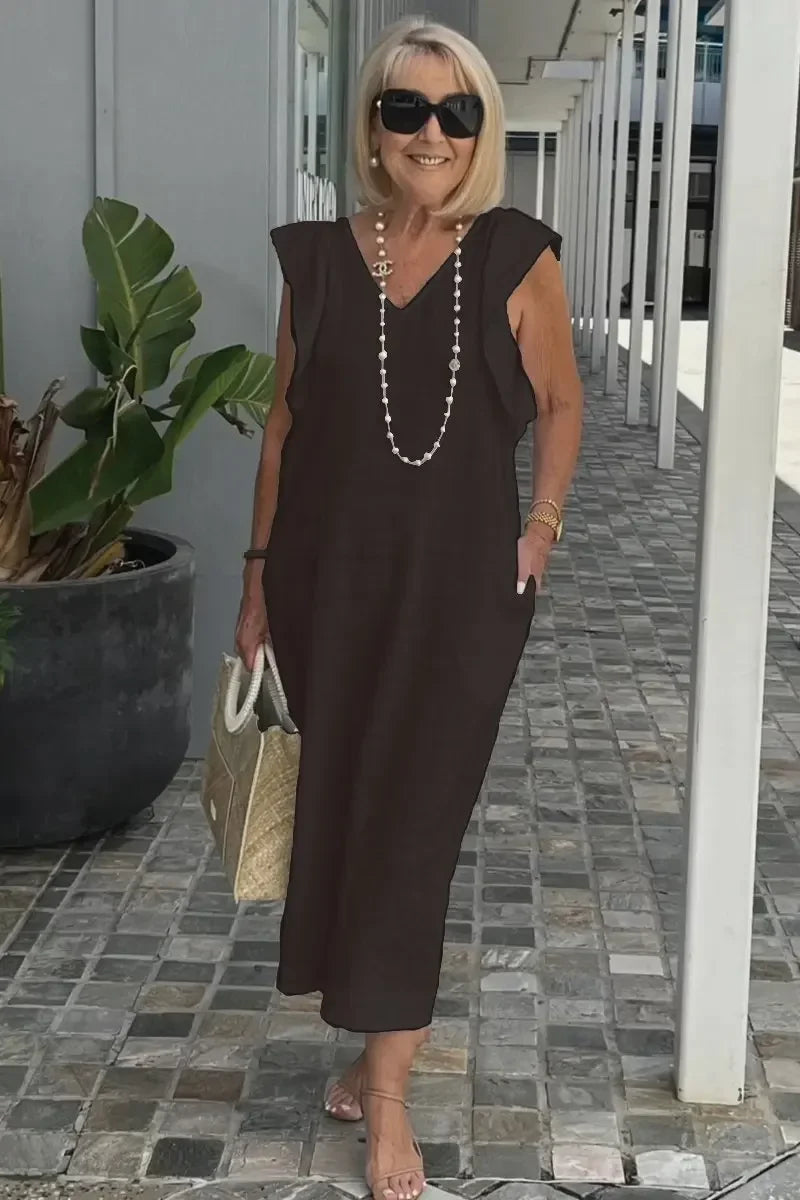 Vestido Midi de Linho Zorane