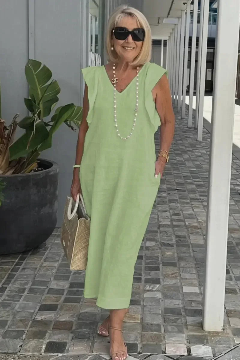 Vestido Midi de Linho Zorane