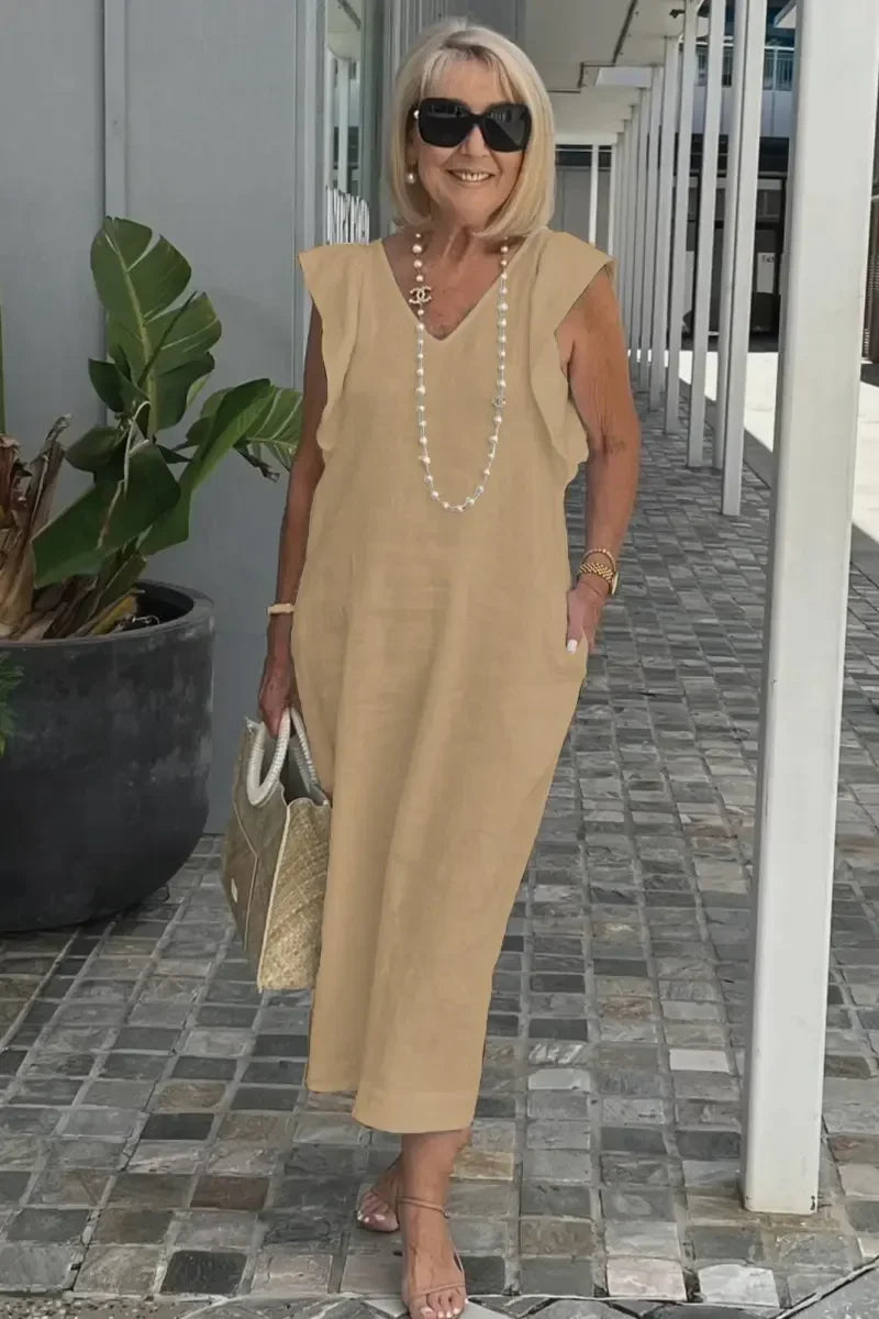 Vestido Midi de Linho Zorane