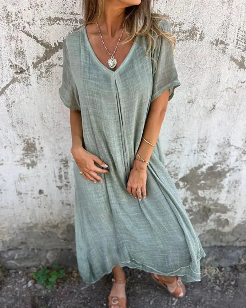 Vestido Midi de Linho Felora