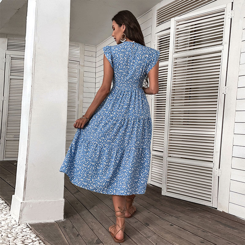 Vestido Mídi em Camadas Milla