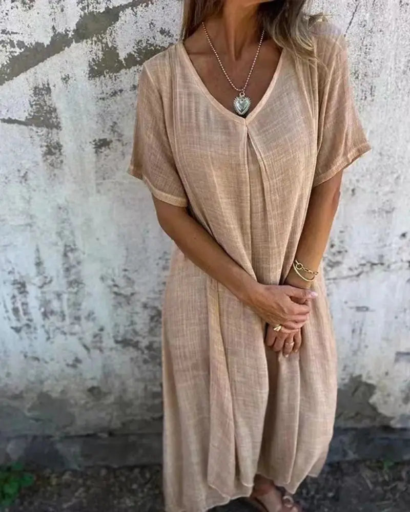 Vestido Midi de Linho Felora
