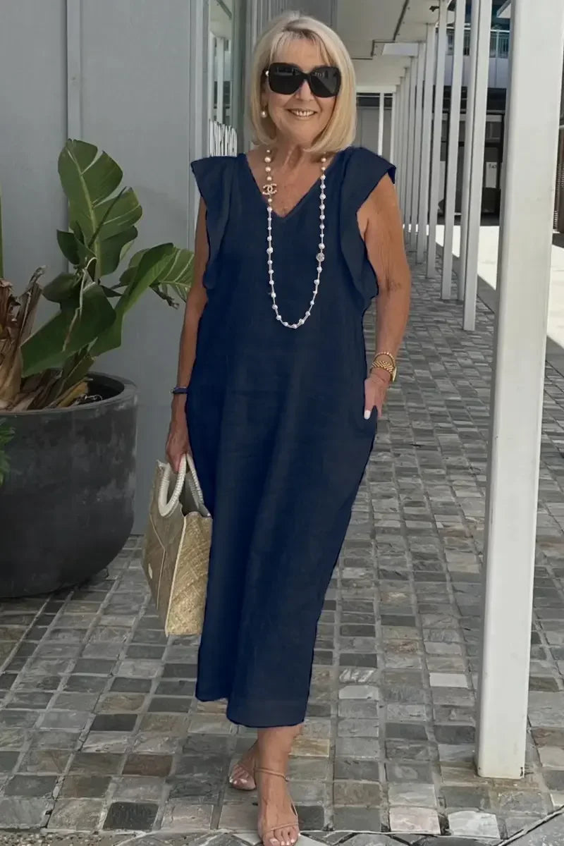 Vestido Midi de Linho Zorane