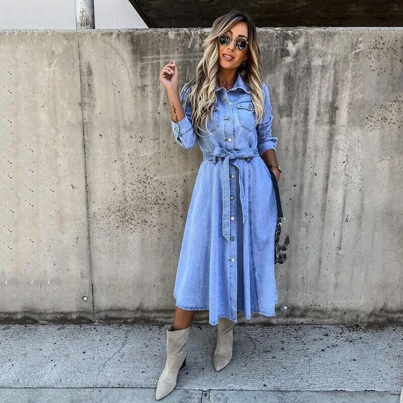 Vestido Mídi Jeans Uliana