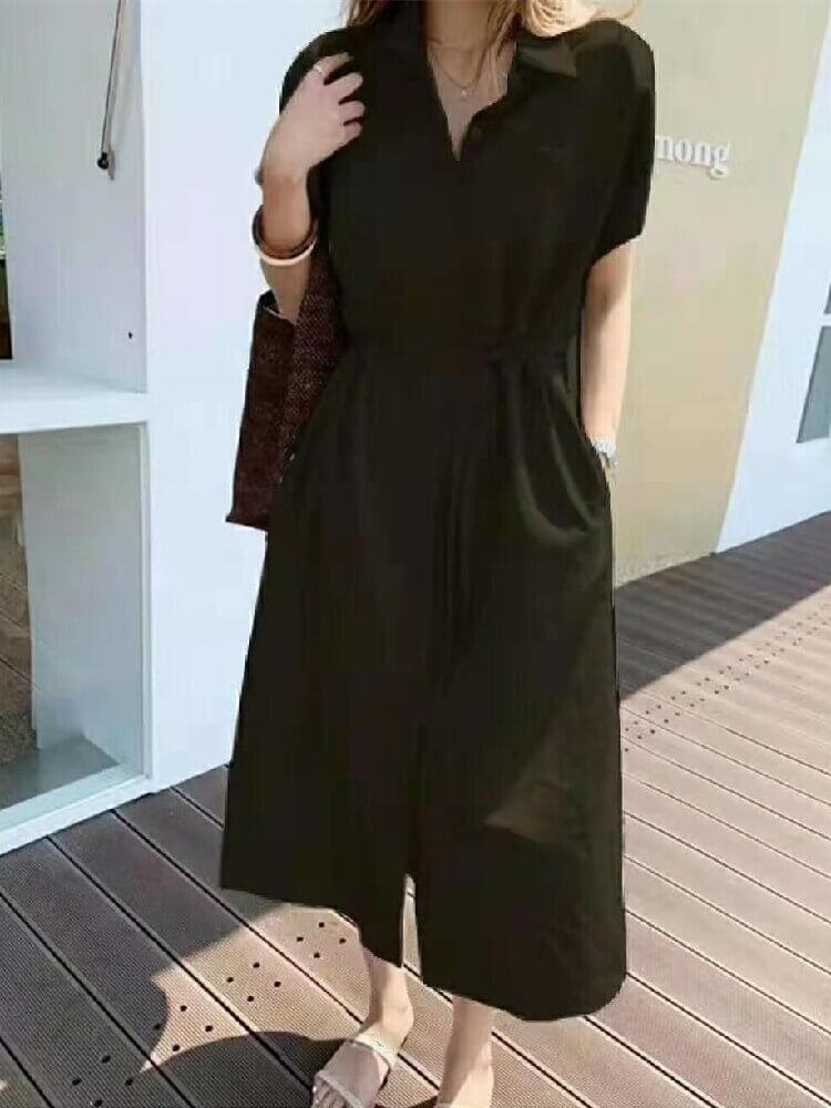 Vestido Mídi com Abotoamento Olivia