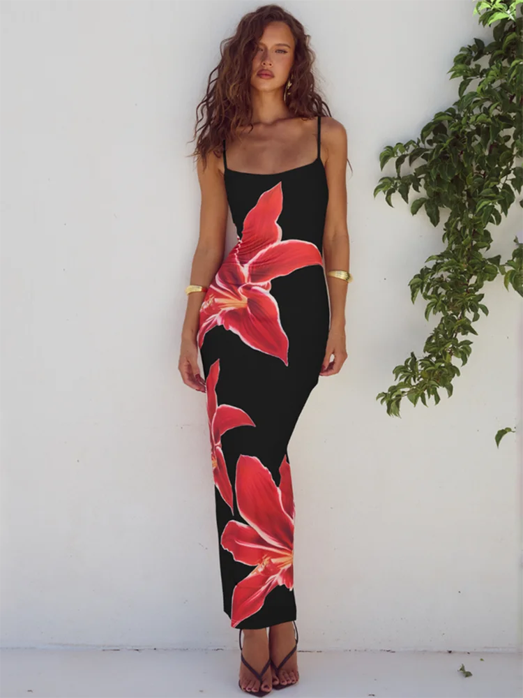 Vestido Longo Estampado Elizabeth