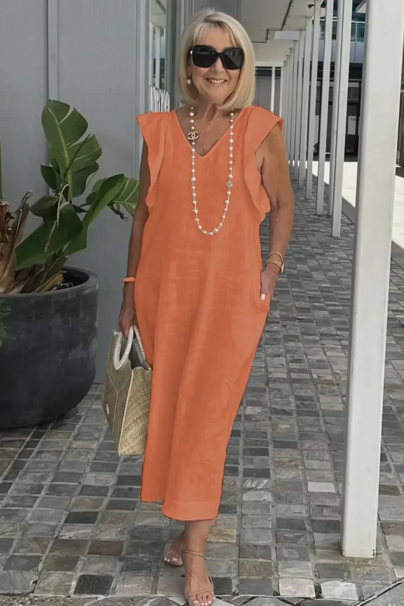 Vestido Midi de Linho Zorane