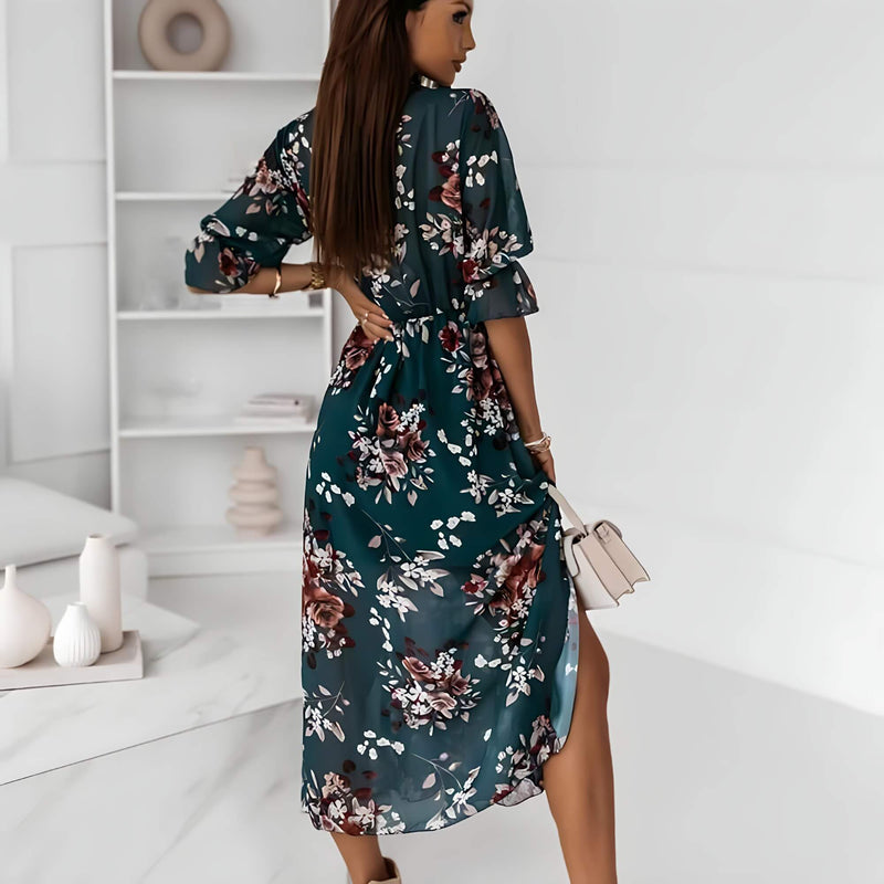 Vestido Mídi de Chiffon Aurore