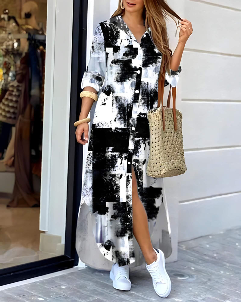 Vestido Longo com Abotoamento Beatra